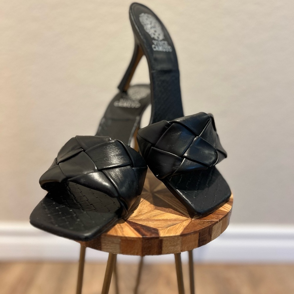 Vince Camuto Black Woven Heels